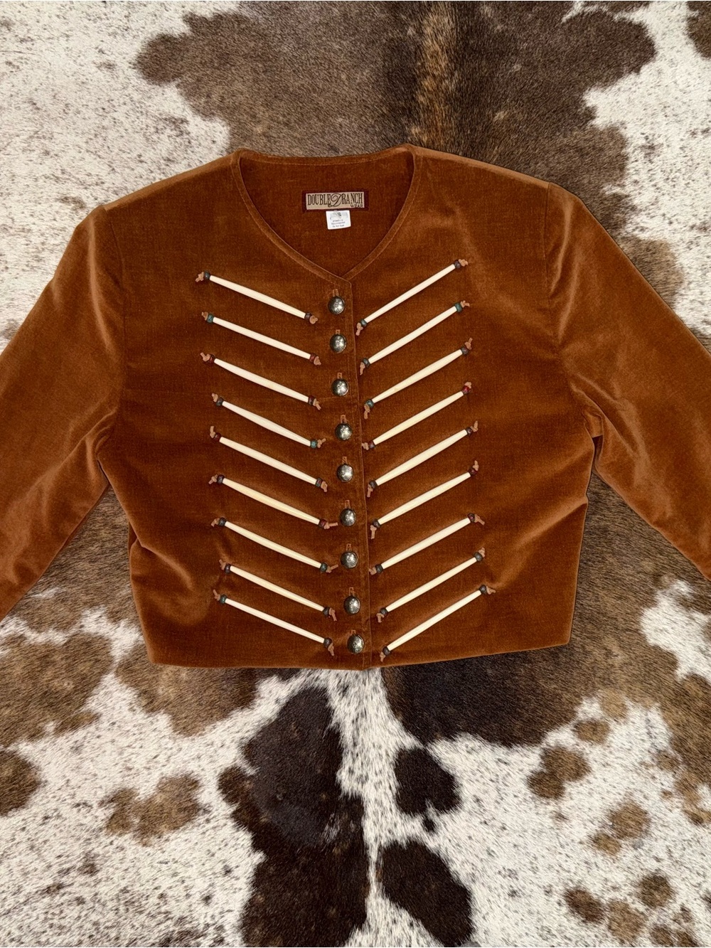 Double D Ranch Rust Brown Velvet Jacket